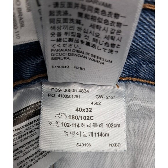 Levi's Strauss 505 Jeans Mens Sz 40x32 Straight Leg Denim Blue Regular Fit - Picture 11 of 16